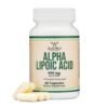 Alpha Lipoic Acid 600mg per Serving, 60 Capsules (Third Party Tested, Non-GMO, Gluten Free, Vegan Safe) Potent Antioxidant for Neuropathy and Cardiovascular Health (ALA... Alpha Lipoic Acid 600mg per Serving, 60 Capsules (Third Party Tested, Non-GMO, Gluten Free, Vegan Safe) Potent Antioxidant for Neuropathy and Cardiovascular Health (ALA...