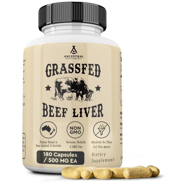 Ancestral Supplements Grass Fed Beef Liver 180 Capsules, Supports Energy Production, Detoxification, Digestion, Immunity and Full Body Wellness, Non-GMO, Freeze Dried Liver... Ancestral Supplements Grass Fed Beef Liver 180 Capsules, Supports Energy Production, Detoxification, Digestion, Immunity and Full Body Wellness, Non-GMO, Freeze Dried Liver...