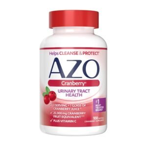AZO Cranberry Supplement, Made with Concentrated Whole Fruit Cranberry Powder to Help Cleanse and Protect the Urinary Tract*, Sugar Free Cranberry Pills, Non-GMO, 100 Softgels AZO Cranberry Supplement, Made with Concentrated Whole Fruit Cranberry Powder to Help Cleanse and Protect the Urinary Tract*, Sugar Free Cranberry Pills, Non-GMO, 100 Softgels