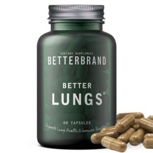 Betterbrand BetterLungs Daily Respiratory Health Supplement | with Mullein Leaf, Elderberry, Vitamin D, Ginseng and Reishi Mushroom | Lung Health, Allergy, Sinus, and Mucus... Betterbrand BetterLungs Daily Respiratory Health Supplement | with Mullein Leaf, Elderberry, Vitamin D, Ginseng and Reishi Mushroom | Lung Health, Allergy, Sinus, and Mucus...