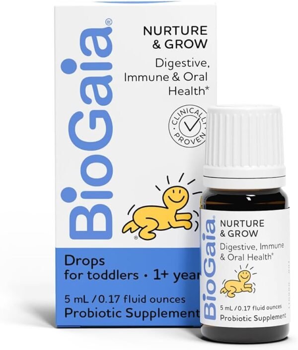BioGaia Nurture & Grow Toddler Probiotic | Ages 1+ | Liquid Probiotic | Allergen-Free | Triple-Benefit Probiotic for Kids | Digestive Health, Immune Support & Oral Health... BioGaia Nurture & Grow Toddler Probiotic | Ages 1+ | Liquid Probiotic | Allergen-Free | Triple-Benefit Probiotic for Kids | Digestive Health, Immune Support & Oral Health...