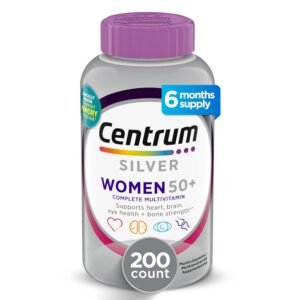 Centrum Silver Women's Multivitamin for Women 50 Plus, Multivitamin/Multimineral Supplement with Vitamin D3, B Vitamins, Non-GMO Ingredients, Supports Memory and Cognition in... Centrum Silver Women's Multivitamin for Women 50 Plus, Multivitamin/Multimineral Supplement with Vitamin D3, B Vitamins, Non-GMO Ingredients, Supports Memory and Cognition in...