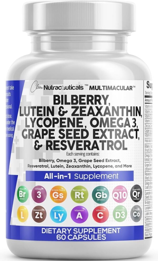 Clean Nutra Eye Vitamins with Bilberry Lutein and Zeaxanthin Supplements Lycopene 40mg Resveratrol Grape Seed Astaxanthin for Eyes - Eye Care Health Support Eye Vitamin and... Clean Nutra Eye Vitamins with Bilberry Lutein and Zeaxanthin Supplements Lycopene 40mg Resveratrol Grape Seed Astaxanthin for Eyes - Eye Care Health Support Eye Vitamin and...