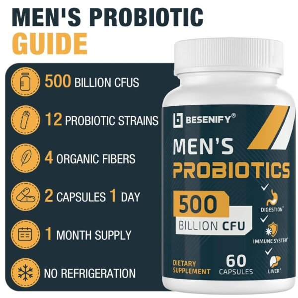 Could Besenify Probiotics for Men 500 Billion CFUs Review Improve Your Digestive Health Effectively Could Besenify Probiotics for Men 500 Billion CFUs Review Improve Your Digestive Health Effectively