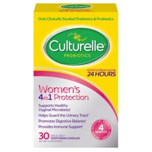 Culturelle 4-in-1 Probiotics for Women, Daily Probiotic & Prebiotic Supplement to Support Vaginal Health, Digestive Health, Immune Health, Occasional Diarrhea, Gas & Bloating... Culturelle 4-in-1 Probiotics for Women, Daily Probiotic & Prebiotic Supplement to Support Vaginal Health, Digestive Health, Immune Health, Occasional Diarrhea, Gas & Bloating...