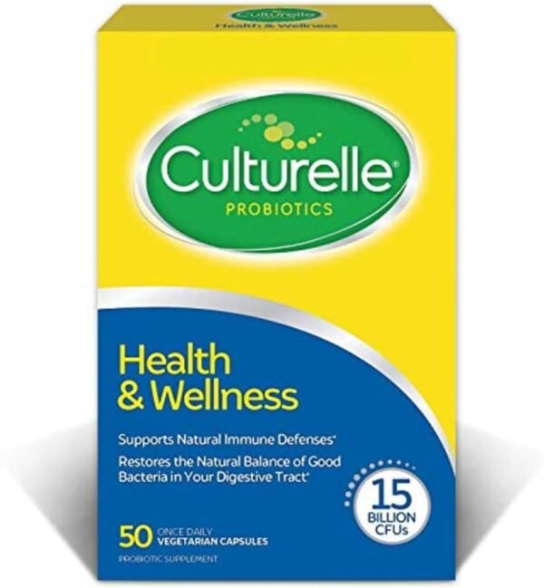 Culturelle Health & Wellness Daily Probiotic Supplement For Men & Women, Helps Support Your Immune System, Occasional Diarrhea, Gas & Bloating, 15 Billion CFUs, Non-GMO, 50 Count Culturelle Health & Wellness Daily Probiotic Supplement For Men & Women, Helps Support Your Immune System, Occasional Diarrhea, Gas & Bloating, 15 Billion CFUs, Non-GMO, 50 Count