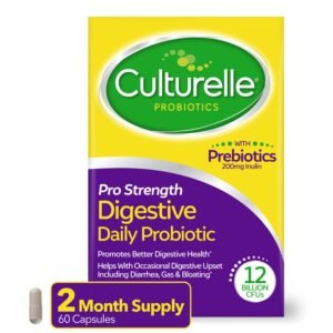 Culturelle Pro Strength Daily Probiotics For Digestive Health (2 Month Supply) with Prebiotics for Women & Men, Supports Occasional Diarrhea, Gas & Bloating, Gluten & Soy Free,... Culturelle Pro Strength Daily Probiotics For Digestive Health (2 Month Supply) with Prebiotics for Women & Men, Supports Occasional Diarrhea, Gas & Bloating, Gluten & Soy Free,...