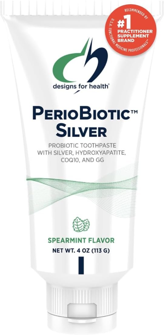 Designs for Health PerioBiotic Silver Hydroxyapatite Toothpaste - Fluoride Free Toothpaste with Oral Probiotics with Whitening Hydroxyapatite - Supports Gum Health &... Designs for Health PerioBiotic Silver Hydroxyapatite Toothpaste - Fluoride Free Toothpaste with Oral Probiotics with Whitening Hydroxyapatite - Supports Gum Health &...