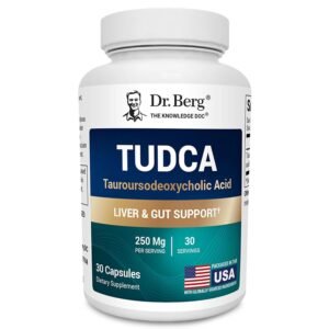 Dr. Berg TUDCA Supplement (Tauroursodeoxycholic Acid) - Powerful Formula for Liver Health, Bile Flow, Gallbladder Support, and Digestive Health* - 30 Capsules Dr. Berg TUDCA Supplement (Tauroursodeoxycholic Acid) - Powerful Formula for Liver Health, Bile Flow, Gallbladder Support, and Digestive Health* - 30 Capsules