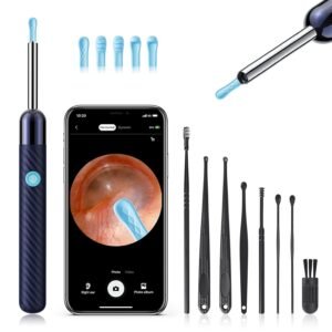 Ear Wax Removal - Earwax Remover Tool with 8 Pcs Ear Set - Ear Canal Cleaner with 1080P Camera - FSA HSA Eligible - Ear Cleaning Kit with 6 Ear Spoon - Ear Camera for iOS &... Ear Wax Removal - Earwax Remover Tool with 8 Pcs Ear Set - Ear Canal Cleaner with 1080P Camera - FSA HSA Eligible - Ear Cleaning Kit with 6 Ear Spoon - Ear Camera for iOS &...