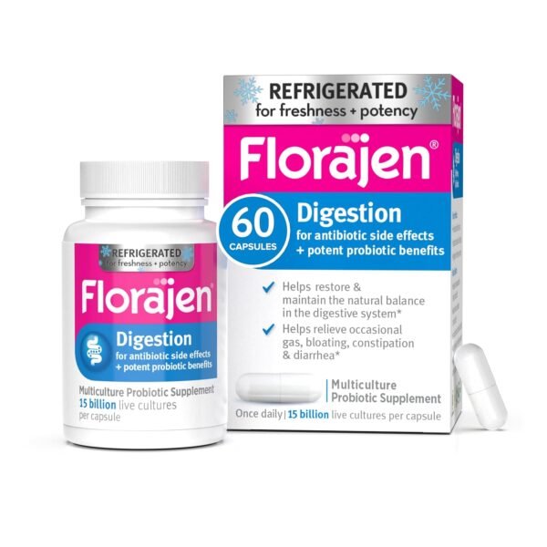 Florajen Digestion Probiotics (Refrigerated) - Advanced Gas & Bloat Supplement with Lactobacillus, Supports Gut Health, Unbloat & Good Flora, Adult Daily Probiotics for... Florajen Digestion Probiotics (Refrigerated) - Advanced Gas & Bloat Supplement with Lactobacillus, Supports Gut Health, Unbloat & Good Flora, Adult Daily Probiotics for...