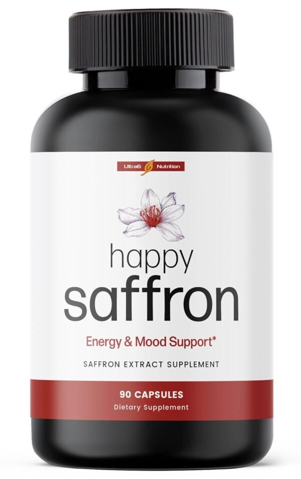 Happy Saffron Supplements - 100% Pure Saffron Extract Supplement for Eye Health Support - Mood Enhancer for Women & Men (90 Servings) Happy Saffron Supplements - 100% Pure Saffron Extract Supplement for Eye Health Support - Mood Enhancer for Women & Men (90 Servings)