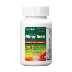 HealthA2Z® Allergy Relief | Cetirizine 10mg | All Day Allergy Relief | Indoor & Outdoor | Relief from Itchy Throat, Sneezing, Runny Noses (300 Count (Pack of 1)) HealthA2Z® Allergy Relief | Cetirizine 10mg | All Day Allergy Relief | Indoor & Outdoor | Relief from Itchy Throat, Sneezing, Runny Noses (300 Count (Pack of 1))