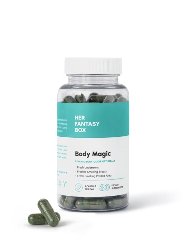 Her Fantasy Box | Body Magic Chlorophyll Capsules - 30 Vegan Capsules for Detox, Digestion, Gut Health, Skin Support, and Oily Skin - Natural Energy Booster (200 mg) (100mg)... Her Fantasy Box | Body Magic Chlorophyll Capsules - 30 Vegan Capsules for Detox, Digestion, Gut Health, Skin Support, and Oily Skin - Natural Energy Booster (200 mg) (100mg)...