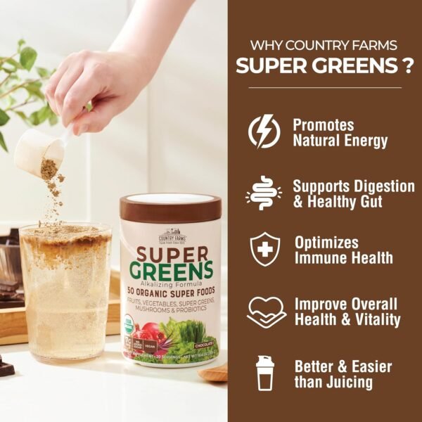 How does COUNTRY FARMS Organic Super Greens Chocolate flavor review reveal true health benefits? How does COUNTRY FARMS Organic Super Greens Chocolate flavor review reveal true health benefits?