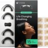 Intake Breathing Nasal Strip Starter Kit (15 Count, Black) - Boost Oxygen Intake, Reduce Snoring, Improve Sleep Quality - Sweat Resistant, Skin Safe Nasal Strips - Extra... Intake Breathing Nasal Strip Starter Kit (15 Count, Black) - Boost Oxygen Intake, Reduce Snoring, Improve Sleep Quality - Sweat Resistant, Skin Safe Nasal Strips - Extra...