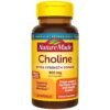 Nature Made Extra Strength Dosage Choline Supplements 800 Mg Per 3 Capsules, Brain Health, Mood, Muscle & Liver Support, Vegetarian, 60 Capsules, 20 Day Supply Nature Made Extra Strength Dosage Choline Supplements 800 Mg Per 3 Capsules, Brain Health, Mood, Muscle & Liver Support, Vegetarian, 60 Capsules, 20 Day Supply