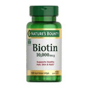 Nature's Bounty Biotin Hair Skin and Nails Vitamins, Supports Healthy Hair, Skin and Nails, 10,000 mcg, 120 Softgels (Pack of 1) Nature's Bounty Biotin Hair Skin and Nails Vitamins, Supports Healthy Hair, Skin and Nails, 10,000 mcg, 120 Softgels (Pack of 1)