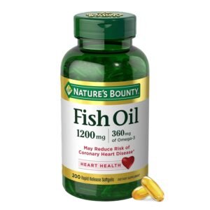 Nature's Bounty Fish Oil, Supports Heart Health, 1200 Mg, 360 Mg Omega-3, Rapid Release Softgels, 200 Ct Nature's Bounty Fish Oil, Supports Heart Health, 1200 Mg, 360 Mg Omega-3, Rapid Release Softgels, 200 Ct