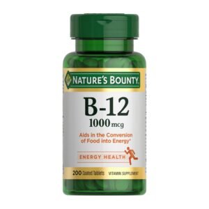 Nature's Bounty Vitamin B12 1000 mcg Supplements, Supports Energy Metabolism, 200 Coated Tablets Nature's Bounty Vitamin B12 1000 mcg Supplements, Supports Energy Metabolism, 200 Coated Tablets