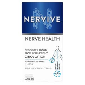 Nervive Nerve Health, with Alpha Lipoic Acid, to Fortify Nerve Health and Function in Fingers, Hands, Toes, & Feet*, ALA, Vitamins B12, B6, & B1, 30 Tablets (Packaging May Vary) Nervive Nerve Health, with Alpha Lipoic Acid, to Fortify Nerve Health and Function in Fingers, Hands, Toes, & Feet*, ALA, Vitamins B12, B6, & B1, 30 Tablets (Packaging May Vary)