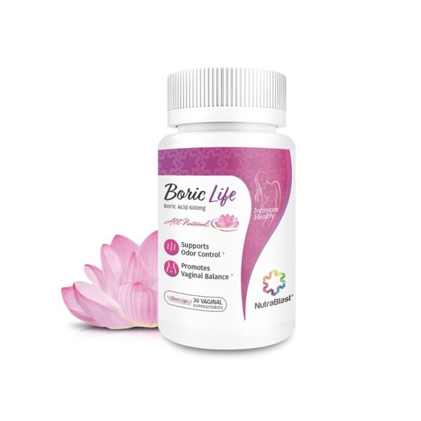 NutraBlast Boric Acid Vaginal Suppositories - 100% Pure Made in USA - Boric Life Intimate Health Support (30 Count) NutraBlast Boric Acid Vaginal Suppositories - 100% Pure Made in USA - Boric Life Intimate Health Support (30 Count)