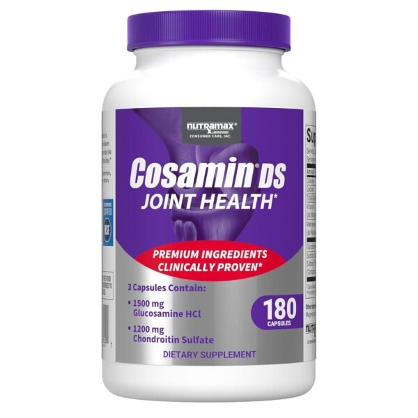 Nutramax Cosamin® DS Joint Health Supplement with Glucosamine & Chondroitin for Men’s & Women's Joint Health, 180 Capsules Nutramax Cosamin® DS Joint Health Supplement with Glucosamine & Chondroitin for Men’s & Women's Joint Health, 180 Capsules