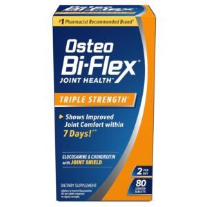Osteo Bi-Flex Triple Strength, Glucosamine Chondroitin with Vitamin C Joint Health Supplement, Coated Tablets, 80 Count Osteo Bi-Flex Triple Strength, Glucosamine Chondroitin with Vitamin C Joint Health Supplement, Coated Tablets, 80 Count