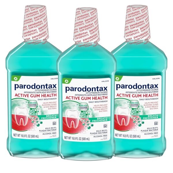 Parodontax Active Gum Health Breath Freshener Mouthwash, 3 x 16.9 fl oz Parodontax Active Gum Health Breath Freshener Mouthwash, 3 x 16.9 fl oz