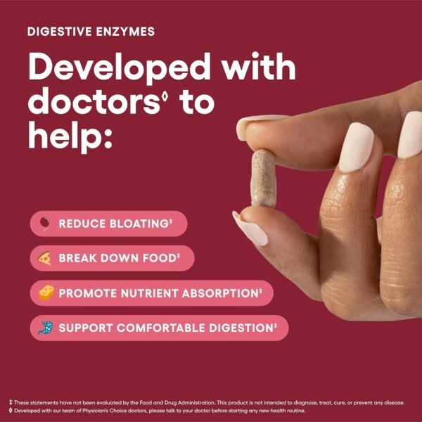 Physician's CHOICE Digestive Enzymes - Multi Enzymes, Organic Prebiotics & Probiotics for Digestive Health & Gut Health - Meal Time Discomfort Relief & Bloating - Dual Action... Physician's CHOICE Digestive Enzymes - Multi Enzymes, Organic Prebiotics & Probiotics for Digestive Health & Gut Health - Meal Time Discomfort Relief & Bloating - Dual Action...