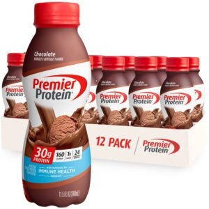 Premier Protein Shake, Chocolate, 30g Protein 1g Sugar 24 Vitamins Minerals Nutrients to Support Immune Health, 11.5 fl oz (Pack of 12) Premier Protein Shake, Chocolate, 30g Protein 1g Sugar 24 Vitamins Minerals Nutrients to Support Immune Health, 11.5 fl oz (Pack of 12)