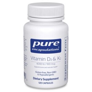 Pure Encapsulations Vitamin D3 & K2 | Bone and Vascular Health Support | 120 Capsules* Pure Encapsulations Vitamin D3 & K2 | Bone and Vascular Health Support | 120 Capsules*