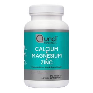 Qunol Calcium 3 in 1 Tablets with Calcium, Magnesium & Zinc for Immune Support, Bone, Nerve, and Muscle Health Supplement, 270 Count Qunol Calcium 3 in 1 Tablets with Calcium, Magnesium & Zinc for Immune Support, Bone, Nerve, and Muscle Health Supplement, 270 Count