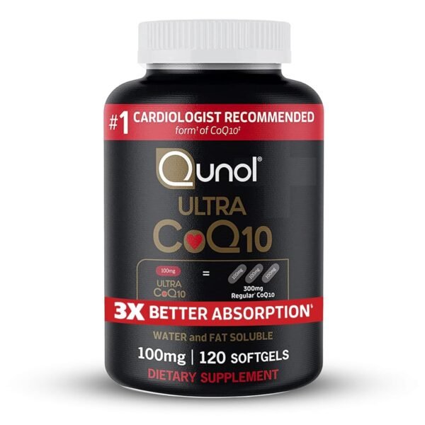 Qunol CoQ10 100mg Softgels, Ultra CoQ10 100mg, 3x Better Absorption, Antioxidant for Heart Health & Energy Production, Coenzyme Q10 Vitamins and Supplements, 4 Month Supply, 120... Qunol CoQ10 100mg Softgels, Ultra CoQ10 100mg, 3x Better Absorption, Antioxidant for Heart Health & Energy Production, Coenzyme Q10 Vitamins and Supplements, 4 Month Supply, 120...