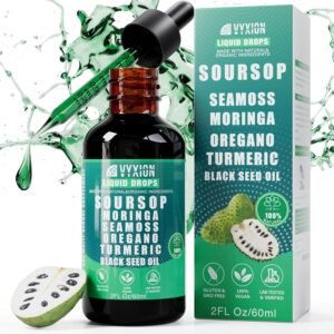 Soursop Bitters Liquid Drops 10 in 1 with Sea Moss, Moringa, Turmeric, Black Seed Oil, Oregano, Ashwagandha | Herbal Extracts for Overall Health-Enhancing | Vegan, Non-GMO | 2... Soursop Bitters Liquid Drops 10 in 1 with Sea Moss, Moringa, Turmeric, Black Seed Oil, Oregano, Ashwagandha | Herbal Extracts for Overall Health-Enhancing | Vegan, Non-GMO | 2...