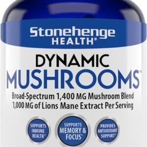 Stonehenge Health Dynamic Mushrooms - 100% Fruiting Bodies & Extracts - Lion’s Mane, Chaga, Maitake, Shiitake, Reishi - Nootropic Brain & Immune System Support - No Mycelium -... Stonehenge Health Dynamic Mushrooms - 100% Fruiting Bodies & Extracts - Lion’s Mane, Chaga, Maitake, Shiitake, Reishi - Nootropic Brain & Immune System Support - No Mycelium -...