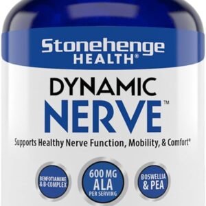 Stonehenge Health Dynamic Nerve Supplement - Supports Nerve Function in Fingers, Toes, Hands, and Feet with Alpha Lipoic Acid ALA, Benfotiamine, Pea, Robust B Complex, Boswellia Stonehenge Health Dynamic Nerve Supplement - Supports Nerve Function in Fingers, Toes, Hands, and Feet with Alpha Lipoic Acid ALA, Benfotiamine, Pea, Robust B Complex, Boswellia