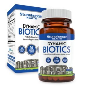 Stonehenge Health Probiotics 55 Billion CFU - 16 Strains, Prebiotic, Synbiotics Dynamic Biotics - Lactobacillus Acidophilus, Delayed Release, Shelf Stable, Non-GMO Gluten Free... Stonehenge Health Probiotics 55 Billion CFU - 16 Strains, Prebiotic, Synbiotics Dynamic Biotics - Lactobacillus Acidophilus, Delayed Release, Shelf Stable, Non-GMO Gluten Free...