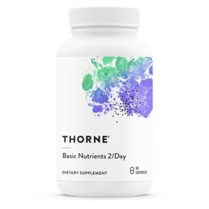 THORNE Basic Nutrients 2/Day - Comprehensive Daily Multivitamin with Optimal Bioavailability - Vitamin & Mineral Formula - Gluten, Dairy & Soy-Free - 60 Capsules - 30 Servings THORNE Basic Nutrients 2/Day - Comprehensive Daily Multivitamin with Optimal Bioavailability - Vitamin & Mineral Formula - Gluten, Dairy & Soy-Free - 60 Capsules - 30 Servings