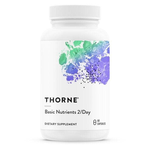 THORNE Basic Nutrients 2/Day - Comprehensive Daily Multivitamin with Optimal Bioavailability - Vitamin & Mineral Formula - Gluten, Dairy & Soy-Free - 60 Capsules - 30 Servings THORNE Basic Nutrients 2/Day - Comprehensive Daily Multivitamin with Optimal Bioavailability - Vitamin & Mineral Formula - Gluten, Dairy & Soy-Free - 60 Capsules - 30 Servings