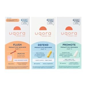 Uqora Complete Regimen with Flush, Defend & Promote - Urinary Tract Support with D-Mannose, Vitamin C, Green Tea Extract, Probiotics & More - Comprehensive Bladder Health... Uqora Complete Regimen with Flush, Defend & Promote - Urinary Tract Support with D-Mannose, Vitamin C, Green Tea Extract, Probiotics & More - Comprehensive Bladder Health...