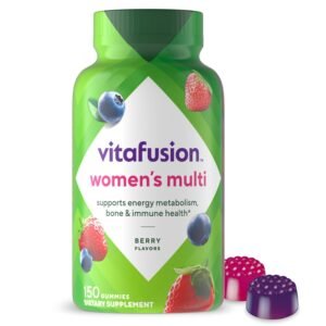 Vitafusion Womens Multivitamin Gummies, Berry Flavored Daily Vitamins for Women with Vitamins A, C, D, E, B-6 and B-12, 150 Count, 75 Day Supply, 150 Count Vitafusion Womens Multivitamin Gummies, Berry Flavored Daily Vitamins for Women with Vitamins A, C, D, E, B-6 and B-12, 150 Count, 75 Day Supply, 150 Count