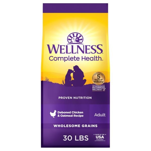Wellness Complete Health Dry Dog Food, Wholesome Grains, Natural, Chicken & Oatmeal, (30-Pound Bag) Wellness Complete Health Dry Dog Food, Wholesome Grains, Natural, Chicken & Oatmeal, (30-Pound Bag)