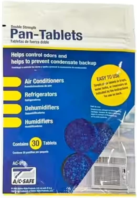 51X0Mgc7b5L._AC_SL1000_ AC Safe Pan Tablets Review Best Drain Pan Cleaner by Nationwide for Humidifiers