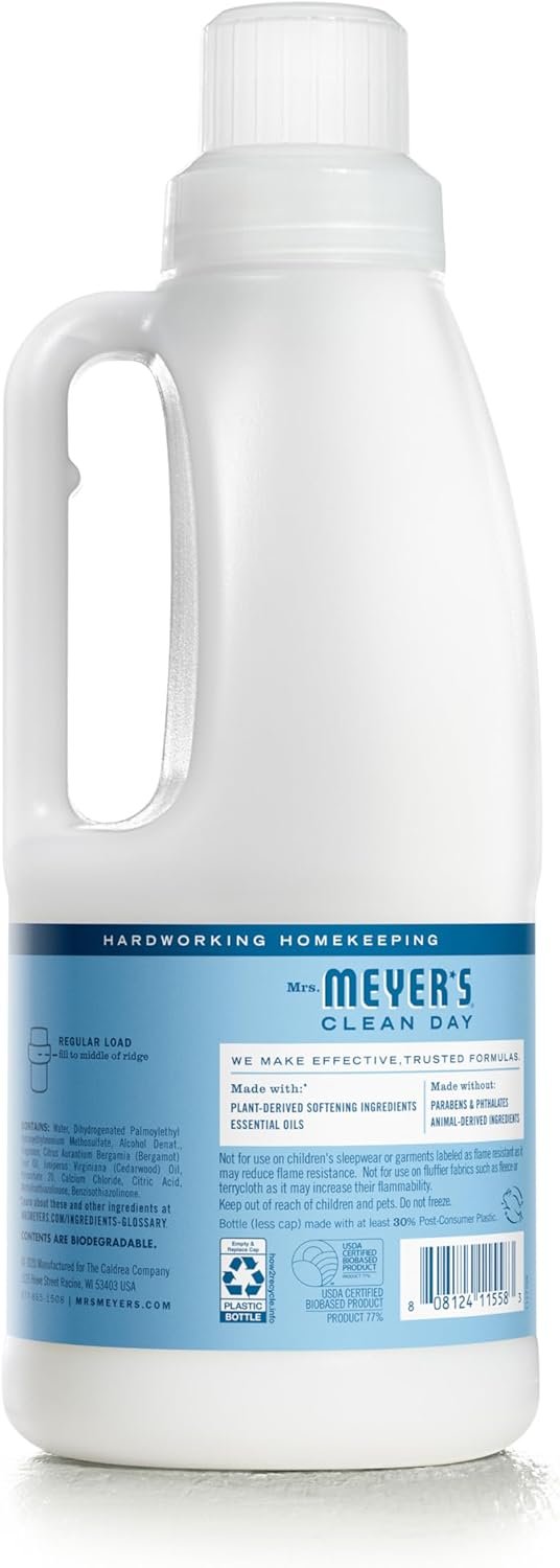 61Dv4nuYFQL._AC_SL1500_ Mrs Meyers Clean Day Liquid Fabric Softener Review Best Natural Scented Laundry Softener