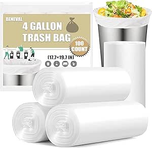 61FOUHlcOWL.__AC_SX300_SY300_QL70_ML2_ 4 Gallon Small Trash Bags by HealthQuay Review Perfect for Office Bedroom Bathroom Use