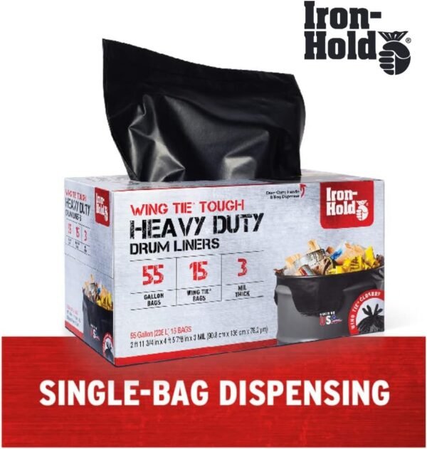 61SESlP1dJL._AC_SL1080_ Iron-Hold 45 Gallon Contractor Trash Bags Review Heavy Duty Strength and Convenience