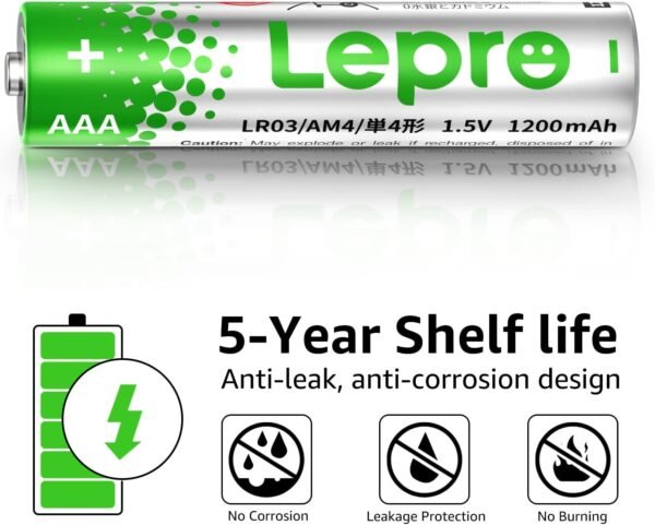 61SjtKD3vFL._AC_SL1500_ Lepro AAA Batteries Review High Performance Long Lasting Power for Household Devices