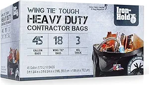 61U3yXXWhlL.__AC_SY300_SX300_QL70_FMwebp_ Iron-Hold 45 Gallon Contractor Trash Bags Review Heavy Duty Strength and Convenience