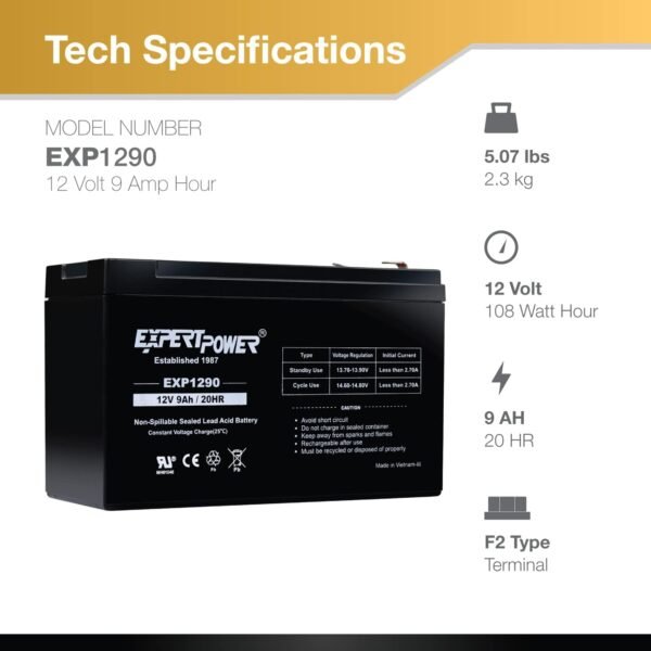 61qso2nhYYL._AC_SL1500_ ExpertPower 12V 9Ah Battery Review Uncovers Durability and Performance Insights
